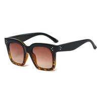 Basic Lady Simple Style Solid Color Ac Square Full Frame Glasses sku image 3