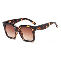 Basic Lady Simple Style Solid Color Ac Square Full Frame Glasses sku image 6