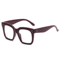 Basic Lady Simple Style Solid Color Ac Square Full Frame Glasses sku image 7