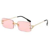 Casual Elegant Simple Style Solid Color Pc Square Frameless Glasses main image 1