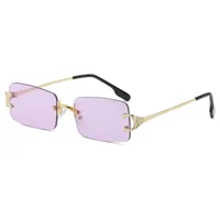 Casual Elegant Simple Style Solid Color Pc Square Frameless Glasses sku image 2