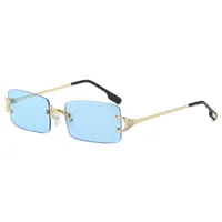 Casual Elegant Simple Style Solid Color Pc Square Frameless Glasses sku image 4