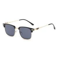 Retro Solid Color Ac Square Full Frame Glasses main image 1