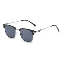 Retro Solid Color Ac Square Full Frame Glasses sku image 5