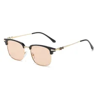 Retro Solid Color Ac Square Full Frame Glasses sku image 6