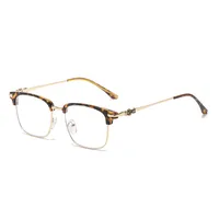 Retro Solid Color Ac Square Full Frame Glasses sku image 7
