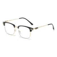 Retro Solid Color Ac Square Full Frame Glasses sku image 9