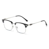 Retro Solid Color Ac Square Full Frame Glasses sku image 10