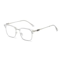 Retro Solid Color Ac Square Full Frame Glasses sku image 11