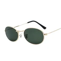 Punk Streetwear Solid Color Ac Oval Frame Full Frame Glasses main image 2