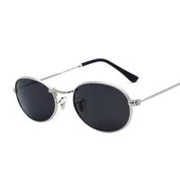 Punk Streetwear Solid Color Ac Oval Frame Full Frame Glasses main image 4