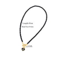 Casual Elegant Simple Style Constellation Heart Shape 304 Stainless Steel Artificial Crystal Women's Pendant Necklace sku image 4
