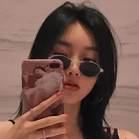 Streetwear Solid Color Ac Oval Frame Full Frame Glasses main image 4