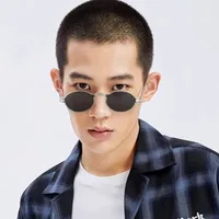 Streetwear Solid Color Ac Oval Frame Full Frame Glasses main image 6
