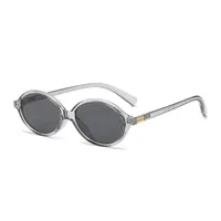 Retro Simple Style Solid Color Ac Oval Frame Full Frame Glasses sku image 3
