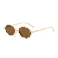 Retro Simple Style Solid Color Ac Oval Frame Full Frame Glasses sku image 5