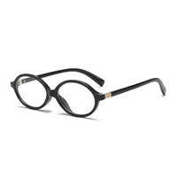 Retro Simple Style Solid Color Ac Oval Frame Full Frame Glasses sku image 7