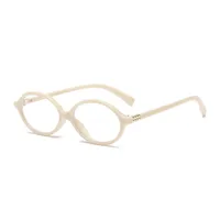 Retro Simple Style Solid Color Ac Oval Frame Full Frame Glasses sku image 11