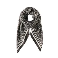 Women's Korean Style Flower Satin Silk Scarf main image 5