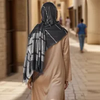 Women's Simple Style Stripe Polyester Silk Scarf main image 4