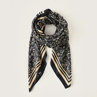 Women's Korean Style Flower Satin Silk Scarf sku image 1