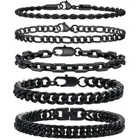 Hip-Hop Simple Style Solid Color Titanium Steel Plating Unisex Bracelets main image 5