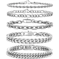Hip-Hop Simple Style Solid Color Titanium Steel Plating Unisex Bracelets main image 3