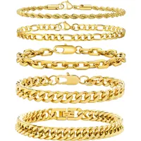 Hip-Hop Simple Style Solid Color Titanium Steel Plating Unisex Bracelets sku image 6