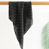 Women's Elegant Four Leaf Clover Polka Dots Flower Silk Silk Scarf main image 3