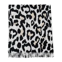 Women's Elegant Cow Pattern Imitation Cashmere Tassel Scarf main image 3