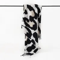 Women's Elegant Cow Pattern Imitation Cashmere Tassel Scarf main image 5
