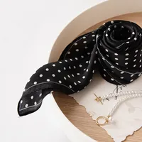 Women's Elegant Four Leaf Clover Polka Dots Flower Silk Silk Scarf main image 4