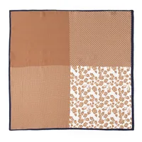 Women's Elegant Four Leaf Clover Polka Dots Flower Silk Silk Scarf sku image 1