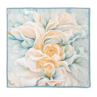Women's Elegant Four Leaf Clover Polka Dots Flower Silk Silk Scarf sku image 4