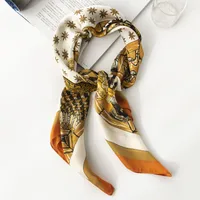 Women's Ethnic Style Polka Dots Leopard Polyester Silk Scarf sku image 14