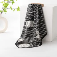 Women's Retro Plaid Flower Satin Silk Scarf sku image 31