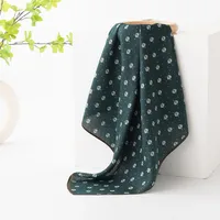 Women's Retro Plaid Flower Satin Silk Scarf sku image 6
