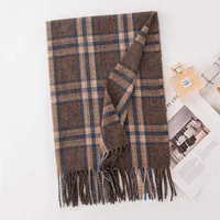 Women's Elegant Plaid Imitation Cashmere Tassel Scarf sku image 1
