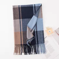Women's Elegant Simple Style Plaid Imitation Cashmere Tassel Scarf sku image 6