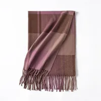 Women's Elegant Simple Style Plaid Imitation Cashmere Tassel Scarf sku image 8