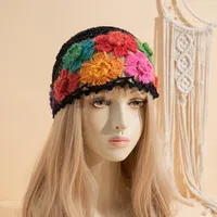 Women's Elegant Flower Eaveless Wool Cap main image 1