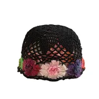 Women's Elegant Flower Eaveless Wool Cap main image 5