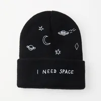 Unisex Simple Style Classic Style Butterfly Daisy Spaceship Eaveless Wool Cap main image 5