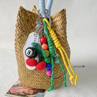 Simple Style Geometric Mixed Materials Unisex Bag Pendant Keychain sku image 119