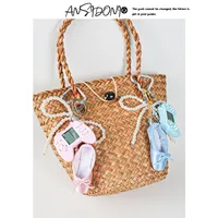 Simple Style Geometric Mixed Materials Unisex Bag Pendant Keychain main image 4