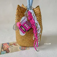 Simple Style Geometric Mixed Materials Unisex Bag Pendant Keychain sku image 28
