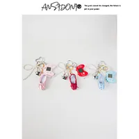 Simple Style Geometric Mixed Materials Unisex Bag Pendant Keychain main image 3