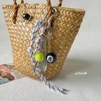Simple Style Geometric Mixed Materials Unisex Bag Pendant Keychain sku image 4