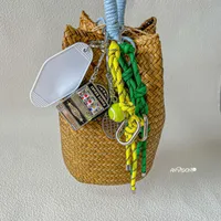 Simple Style Geometric Mixed Materials Unisex Bag Pendant Keychain sku image 26