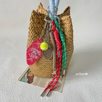Simple Style Geometric Mixed Materials Unisex Bag Pendant Keychain sku image 96